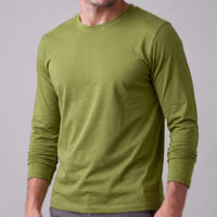 Herren Baumwollshirt Langarm mit Rundhalsausschnitt | Gilbert