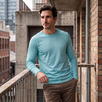 Herren Baumwollshirt Langarm mit Rundhalsausschnitt | Gilbert