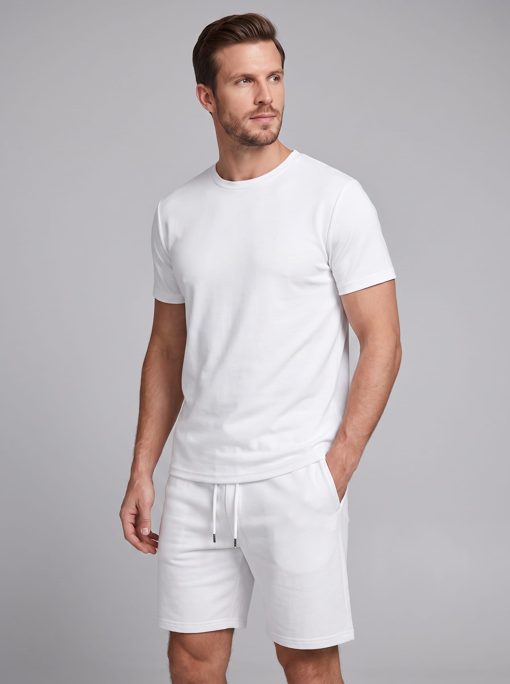 Herren Baumwollset mit Rundhalsshirt | Alois