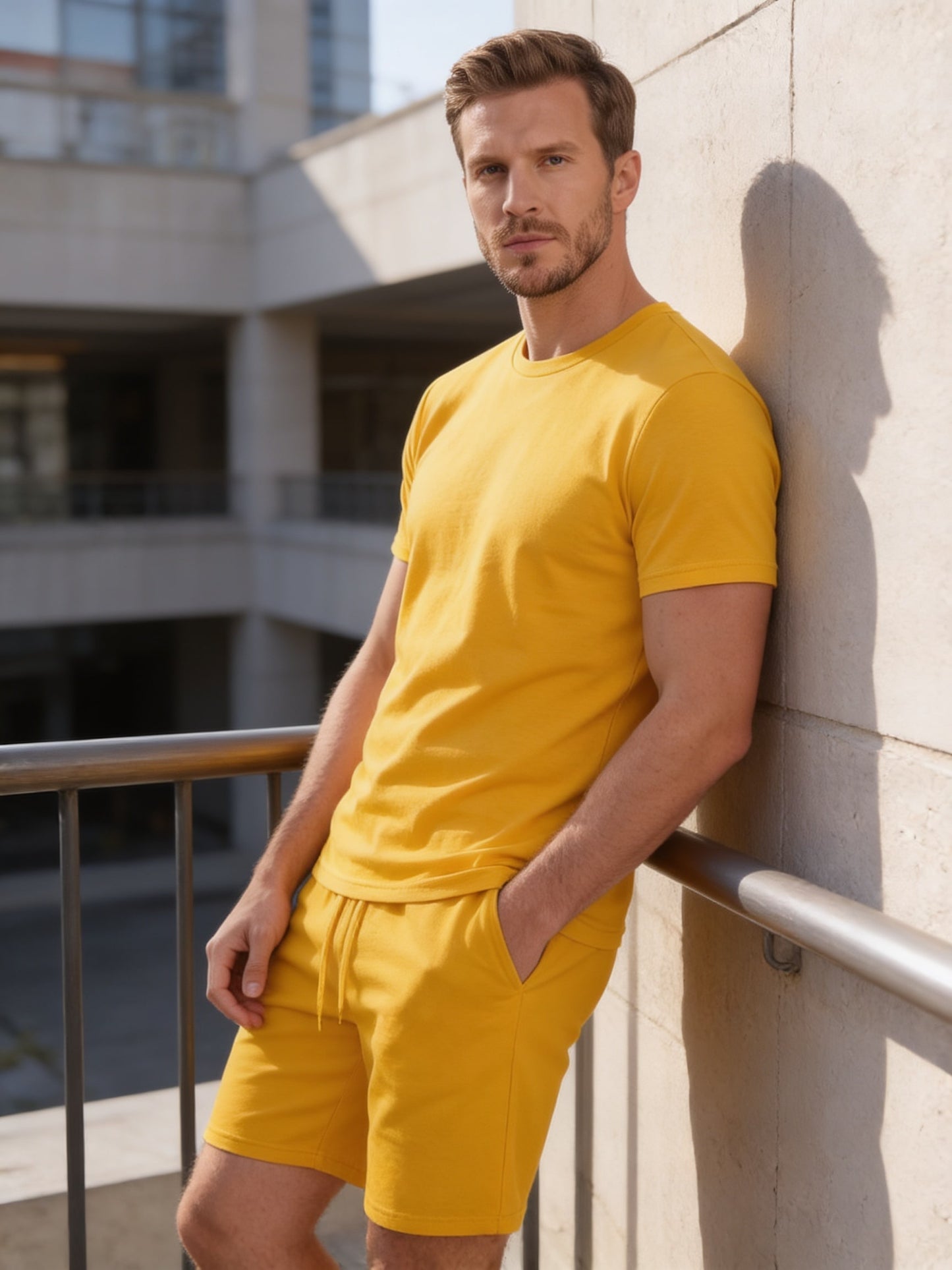 Herren Baumwollset mit Rundhalsshirt | Alois_18