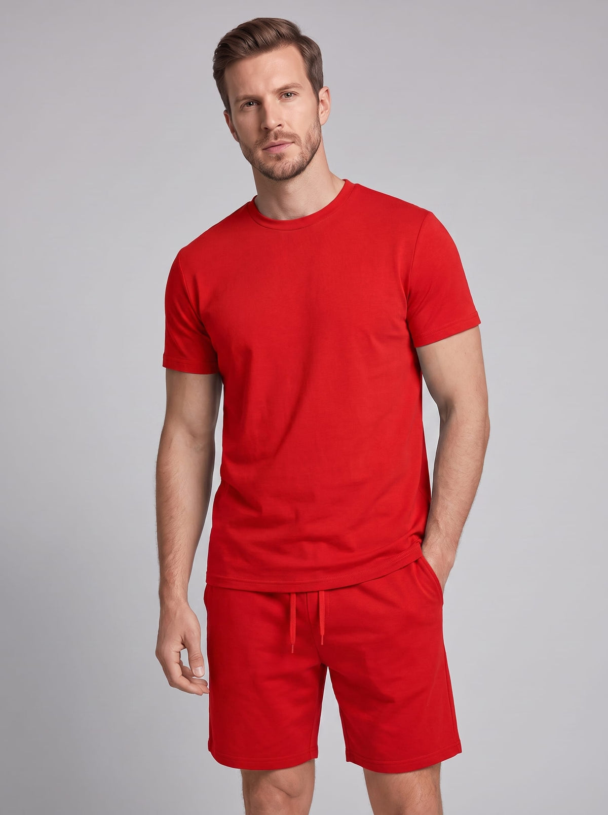 Herren Baumwollset mit Rundhalsshirt | Alois
