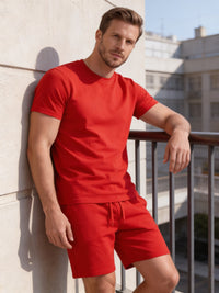Herren Baumwollset mit Rundhalsshirt | Alois