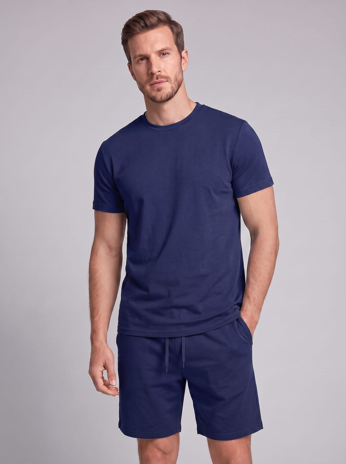 Herren Baumwollset mit Rundhalsshirt | Alois_37