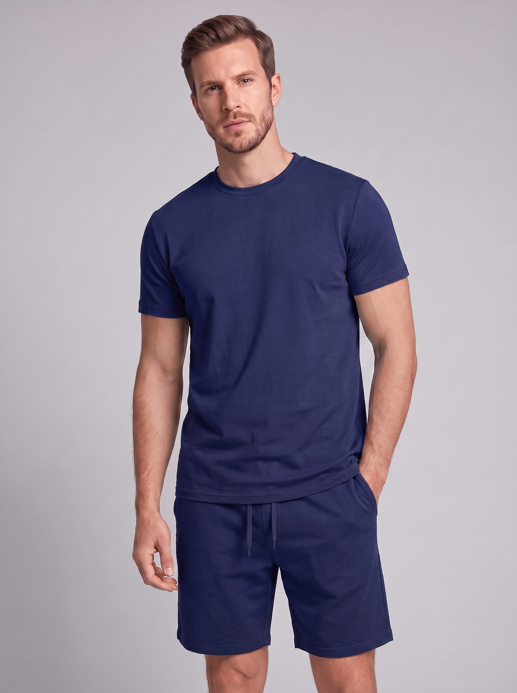 Herren Baumwollset mit Rundhalsshirt | Alois