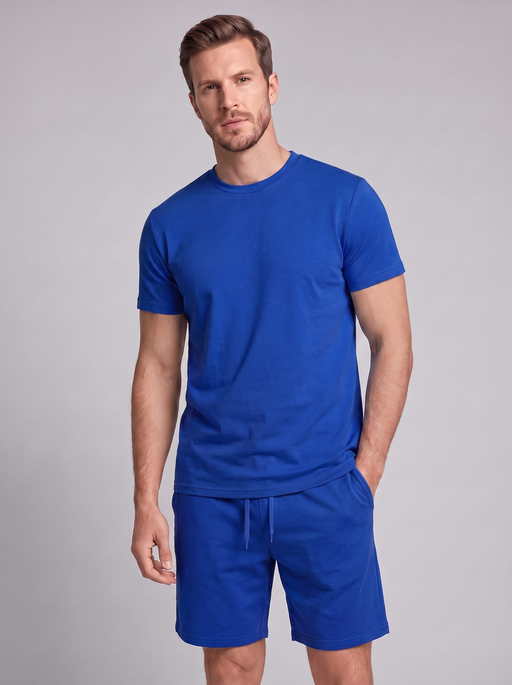 Herren Baumwollset mit Rundhalsshirt | Alois