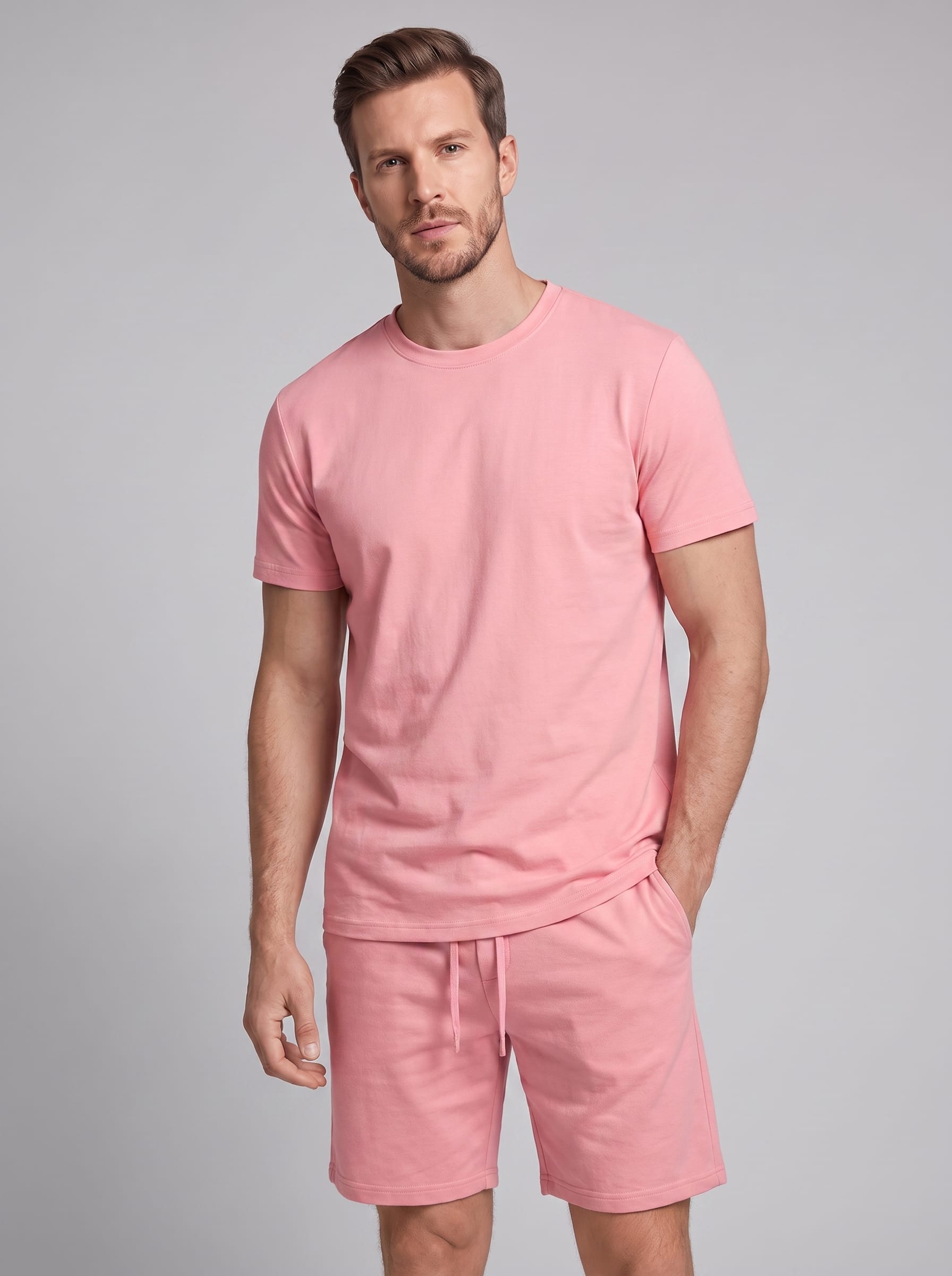 Herren Baumwollset mit Rundhalsshirt | Alois