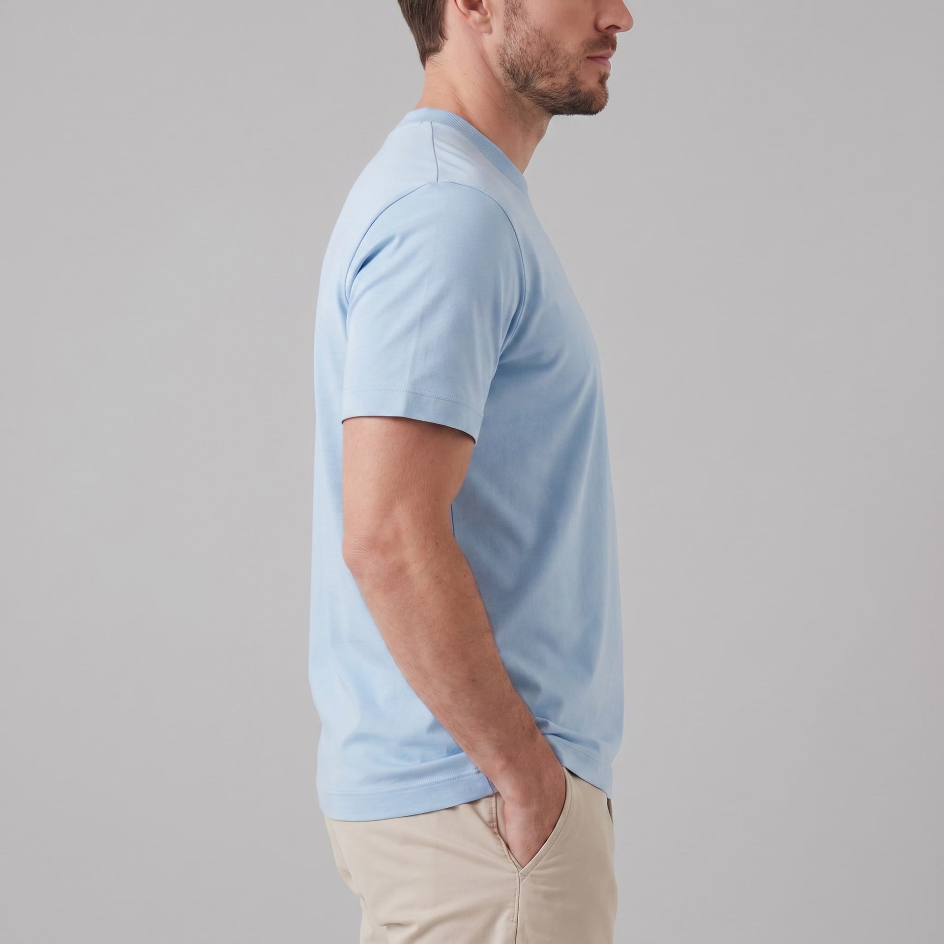 Herren Baumwoll-T-Shirt mit Rundhalsausschnitt | Helfried