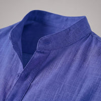Herren Baumwollhemd Henley mit Krempelärmeln | Gottfried