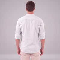 Herren Baumwollhemd Henley mit Krempelärmeln | Gottfried