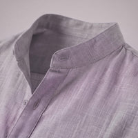 Herren Baumwollhemd Henley mit Krempelärmeln | Gottfried