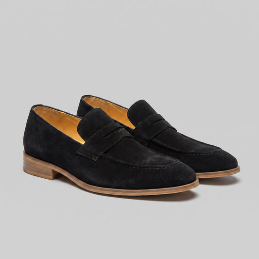 Herren Wildlederloafer mit Pennyriemen und Lederfutter | Hein_1