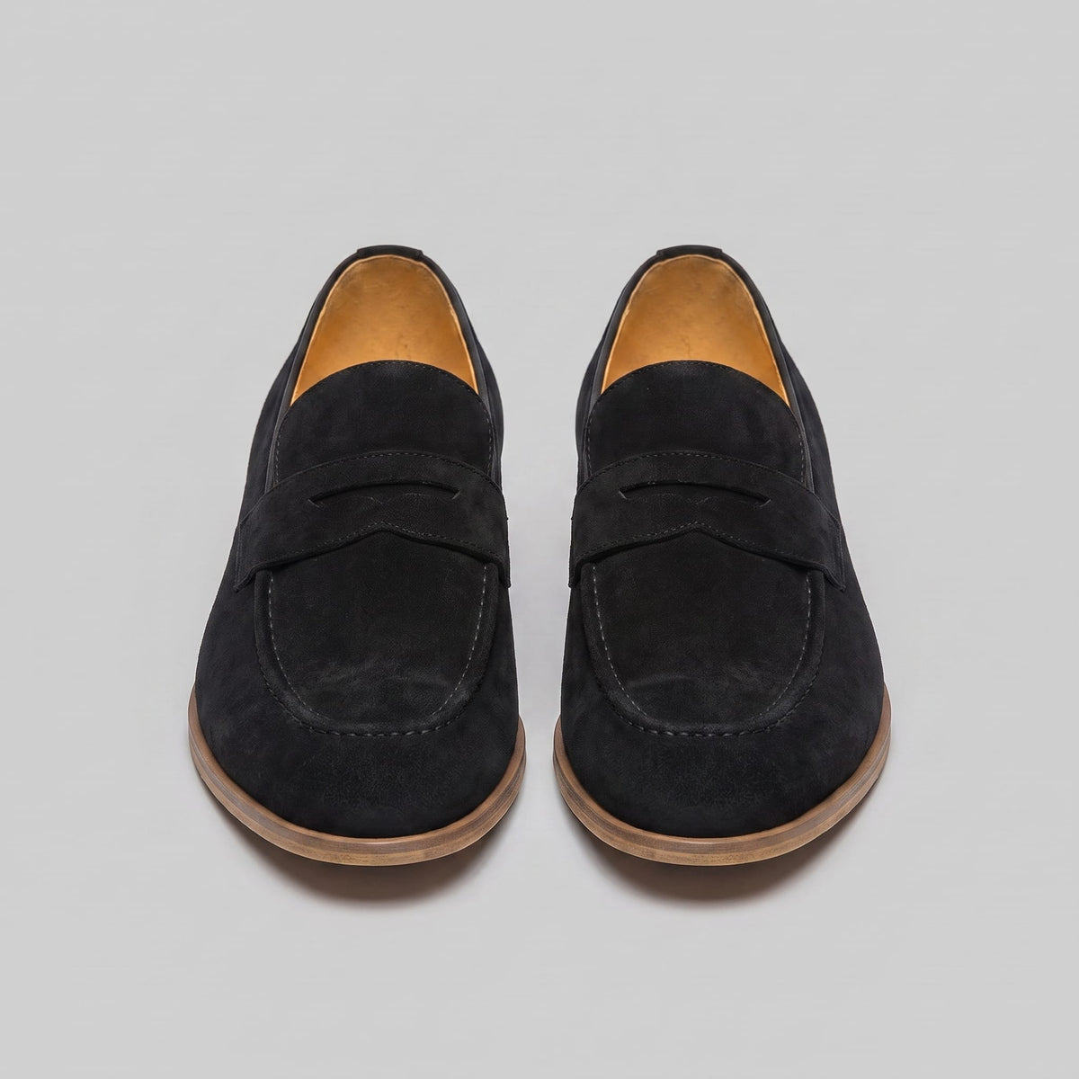 Herren Wildlederloafer mit Pennyriemen und Lederfutter | Hein
