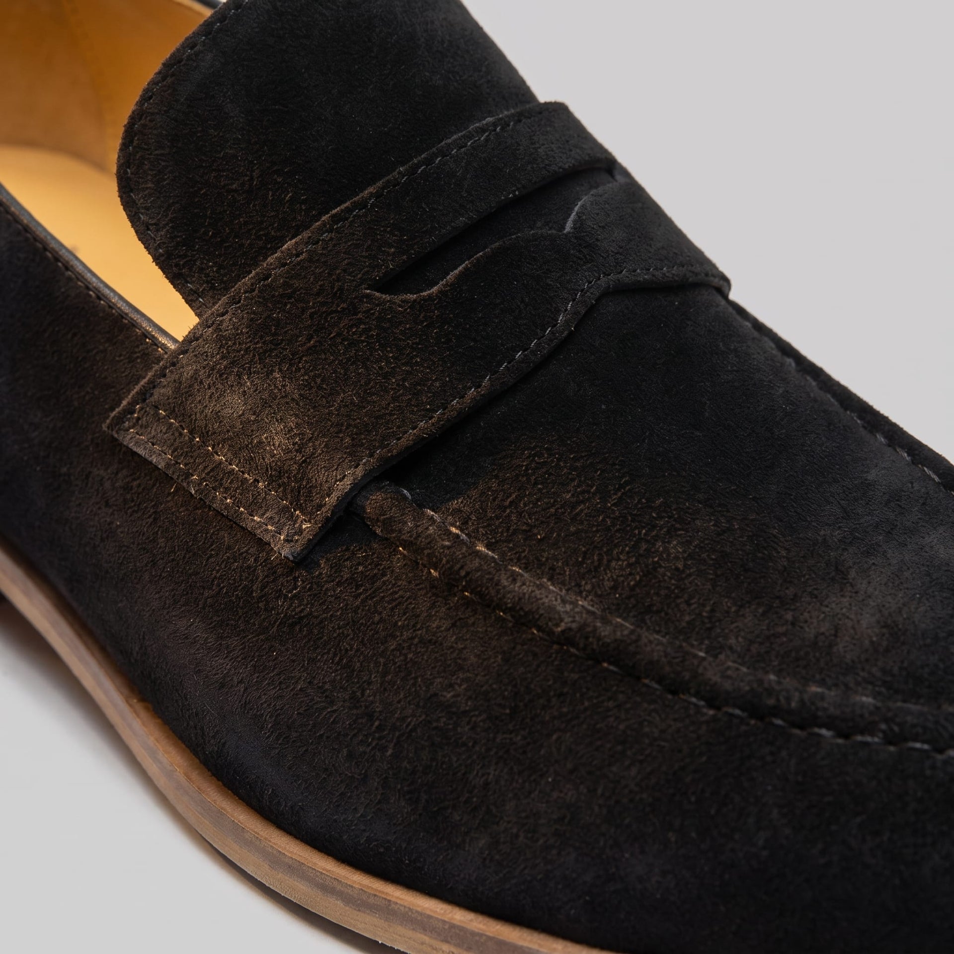 Herren Wildlederloafer mit Pennyriemen und Lederfutter | Hein