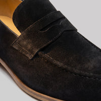 Herren Wildlederloafer mit Pennyriemen und Lederfutter | Hein