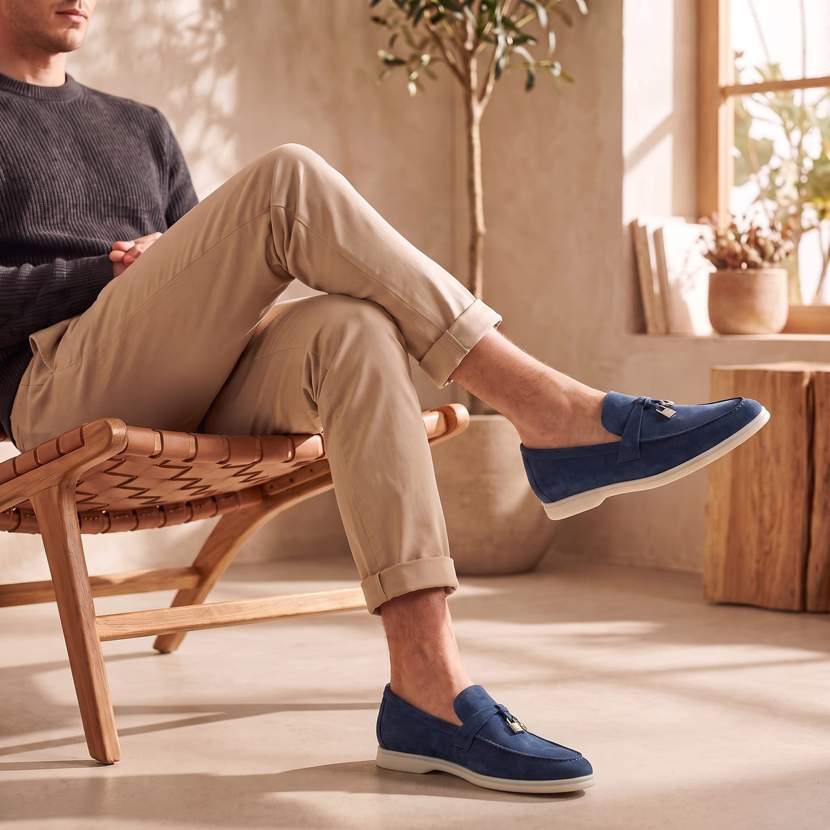 Herren Wildlederloafer mit Zieranhänger | Heiner_12