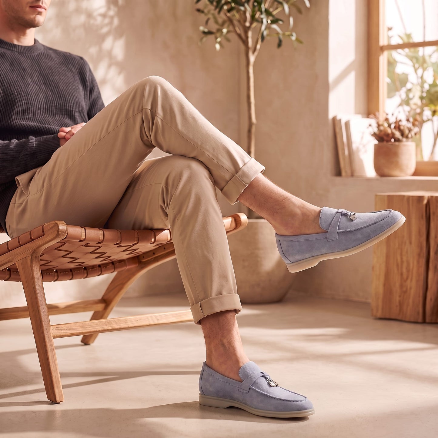 Herren Wildlederloafer mit Zieranhänger | Heiner_18