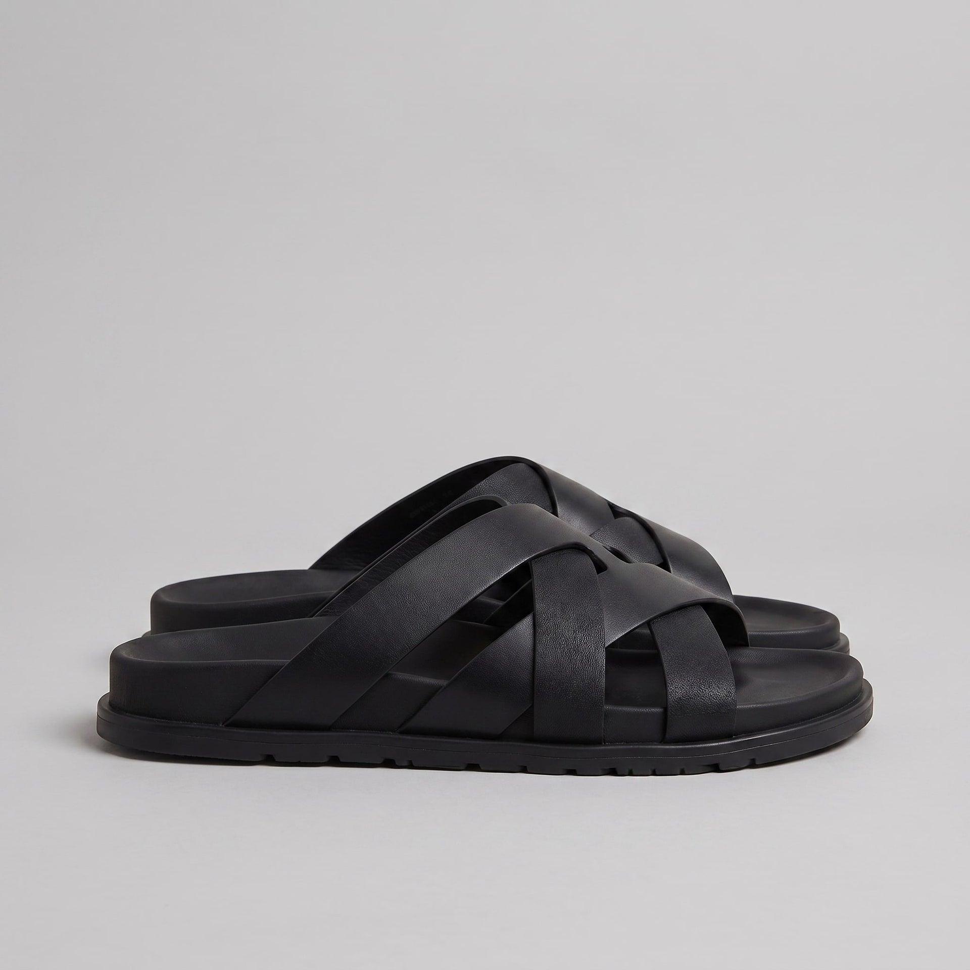 Herren Kunstledersandalen mit Kreuzriemen | Günther