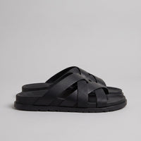 Herren Kunstledersandalen mit Kreuzriemen | Günther
