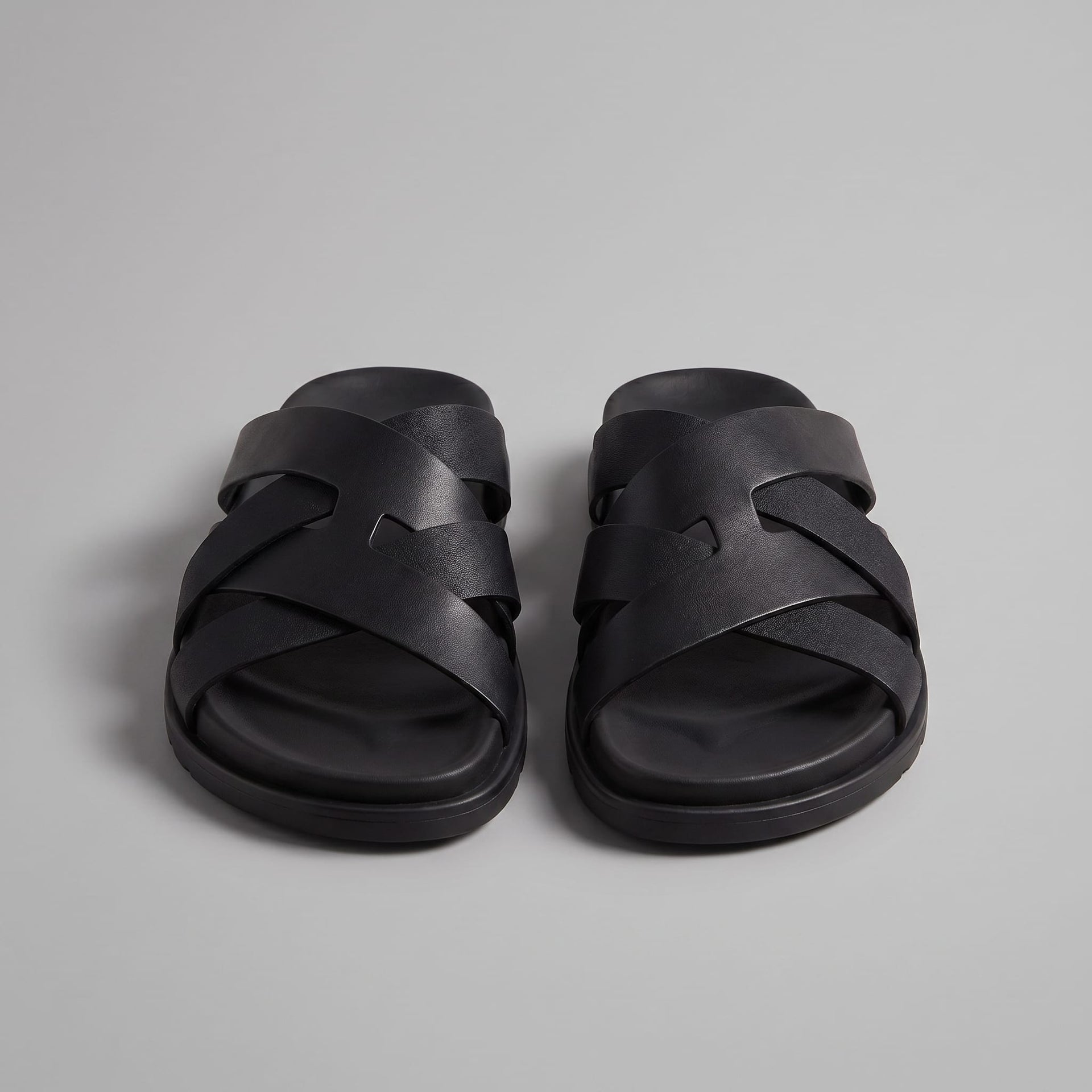 Herren Kunstledersandalen mit Kreuzriemen | Günther