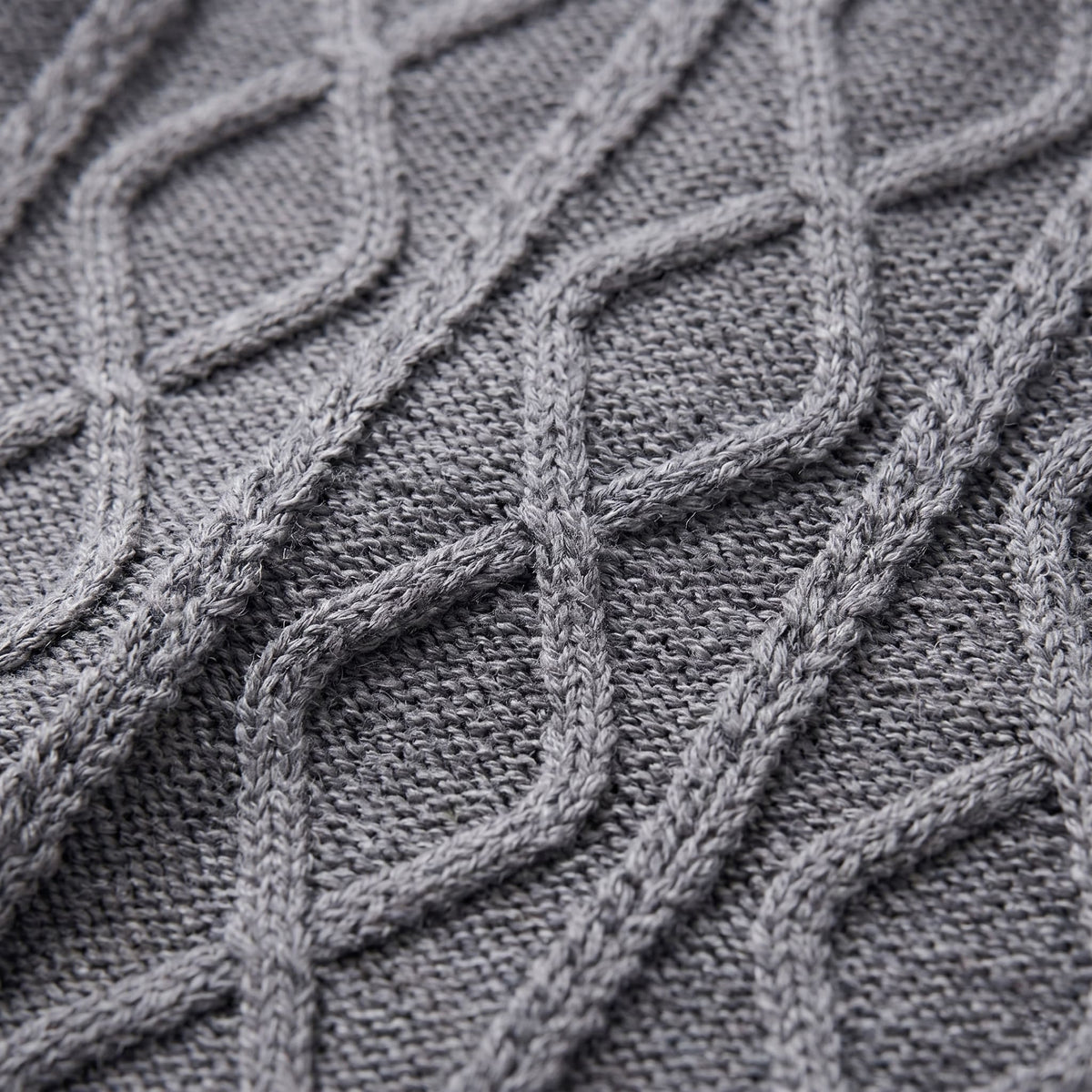 Herren Strickpoloshirt Rautenmuster offener Kragen | Linus_15