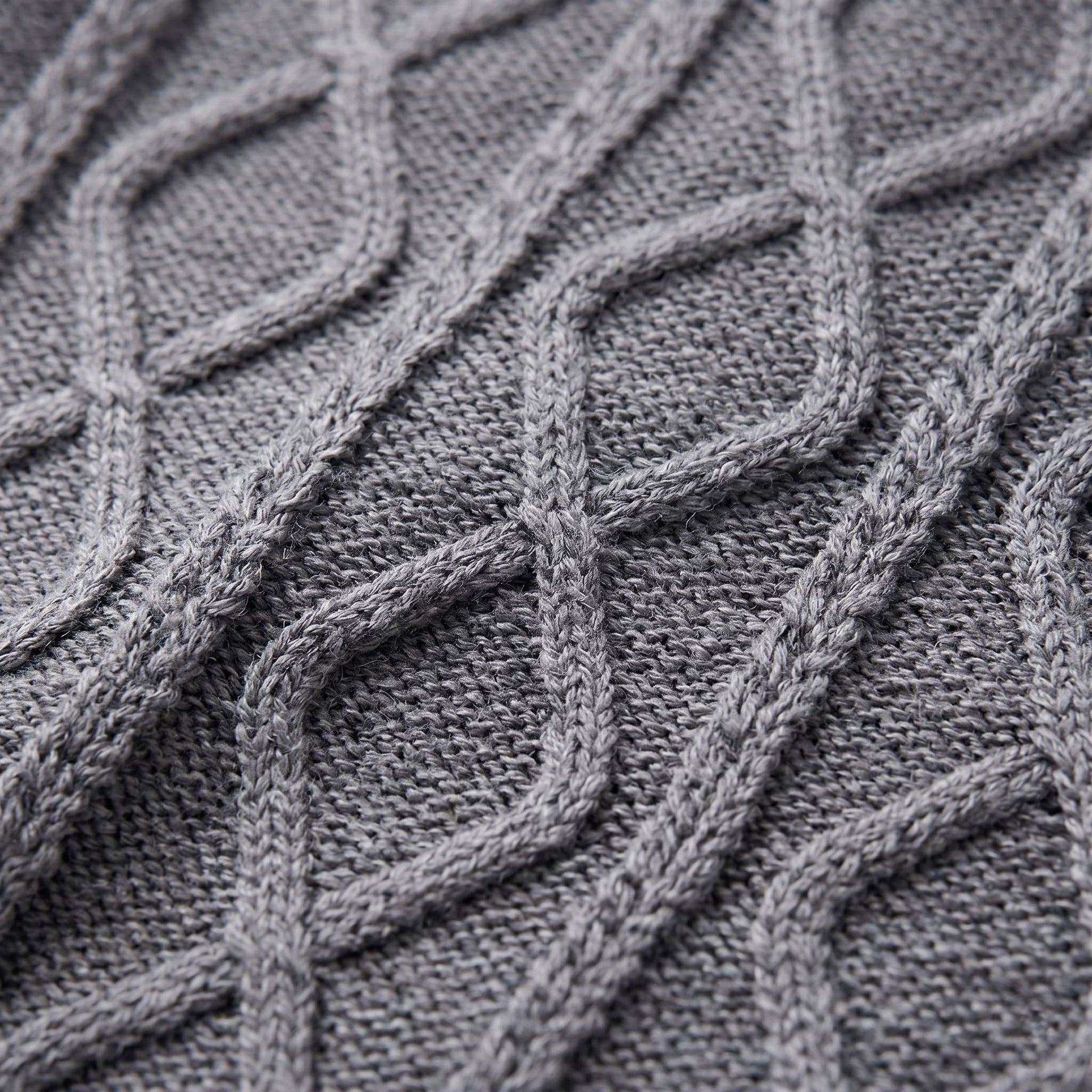 Herren Strickpoloshirt Rautenmuster offener Kragen | Linus