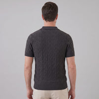 Herren Strickpoloshirt Rautenmuster offener Kragen | Linus