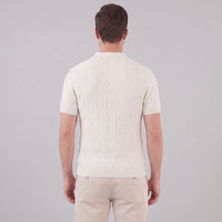 Herren Strickpoloshirt Rautenstruktur mit Reverskragen | Engelbert