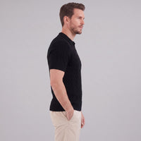Herren Strickpoloshirt Rautenstruktur mit Reverskragen | Engelbert