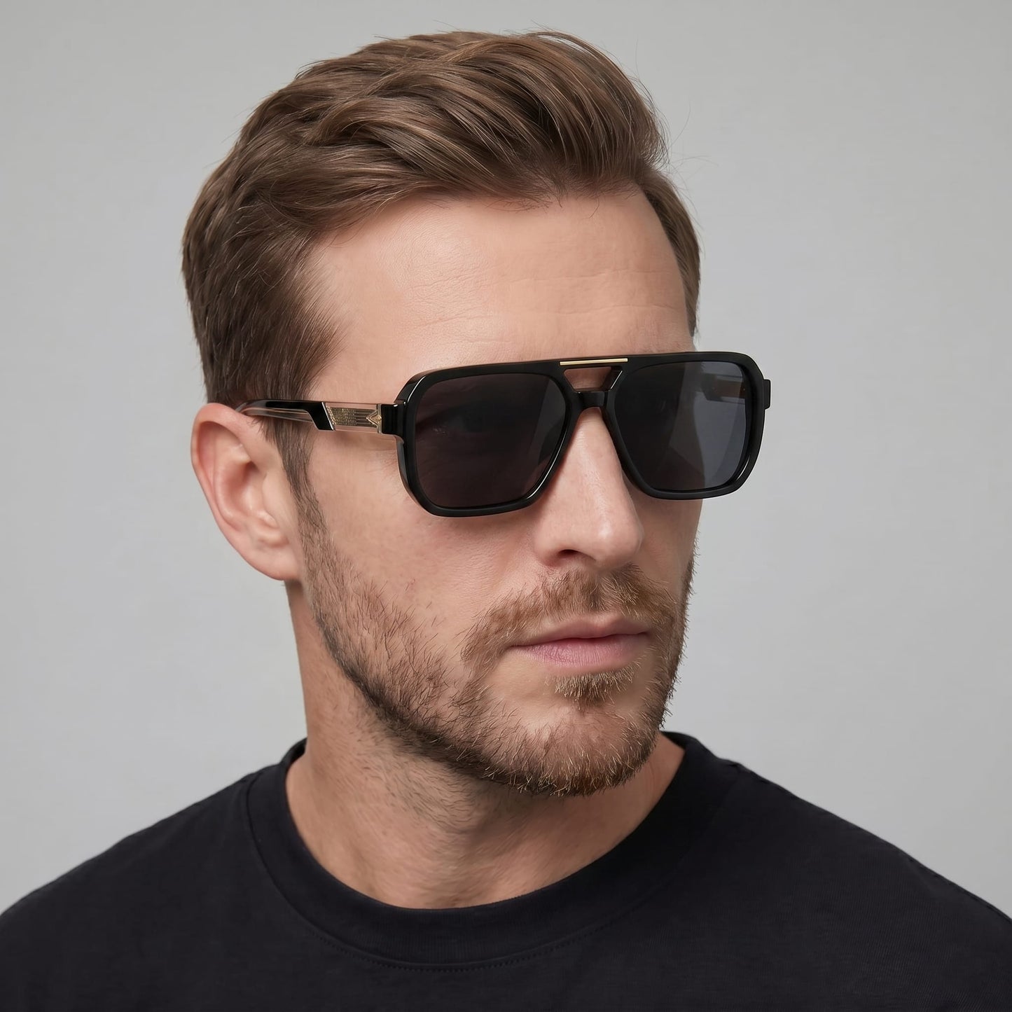 Herren Sonnenbrille Pilotenform mit Doppelsteg | Hanno_1