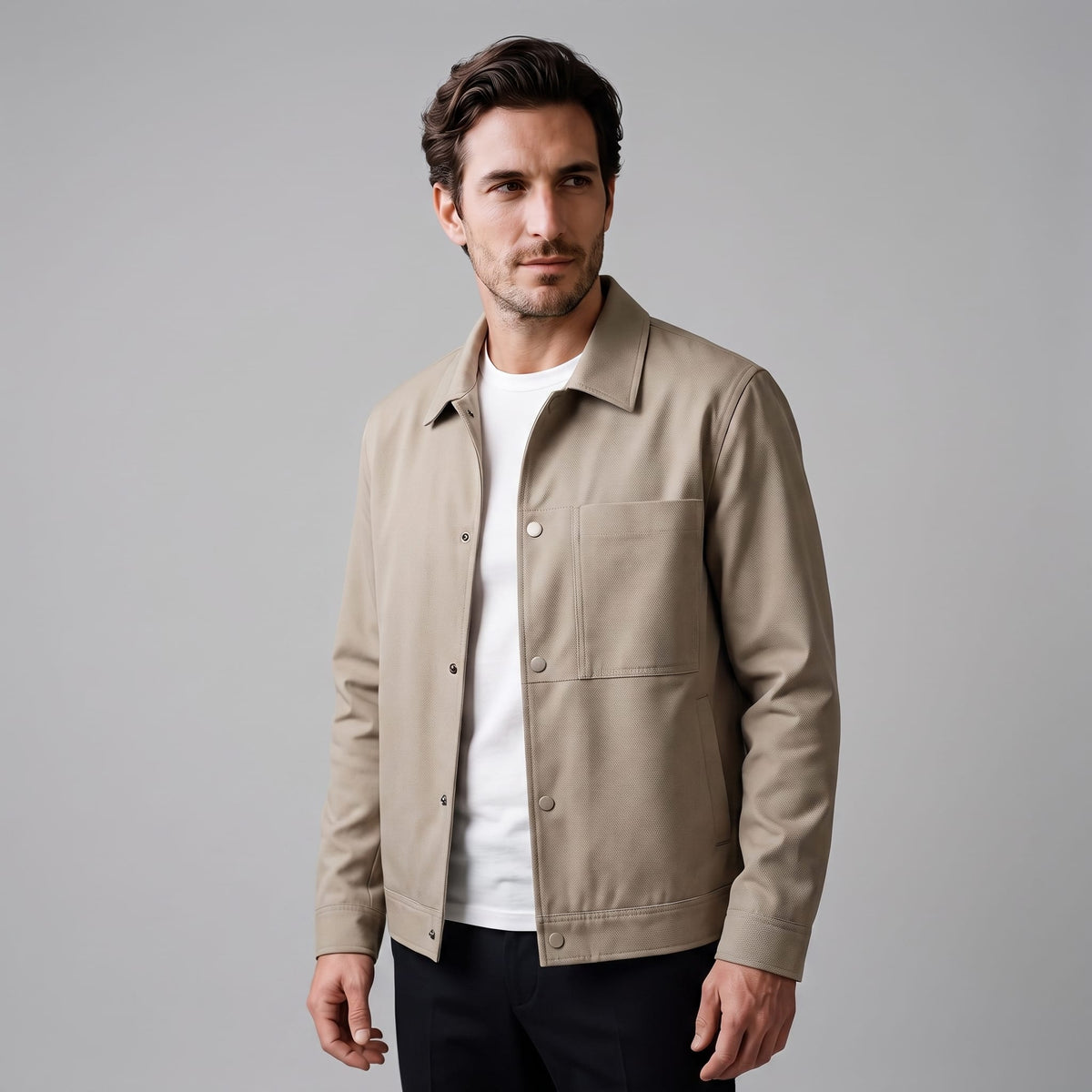 Herren Übergangsjacke mit Druckknöpfen | Till_1