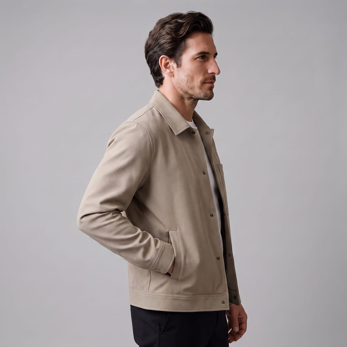 Herren Übergangsjacke mit Druckknöpfen | Till