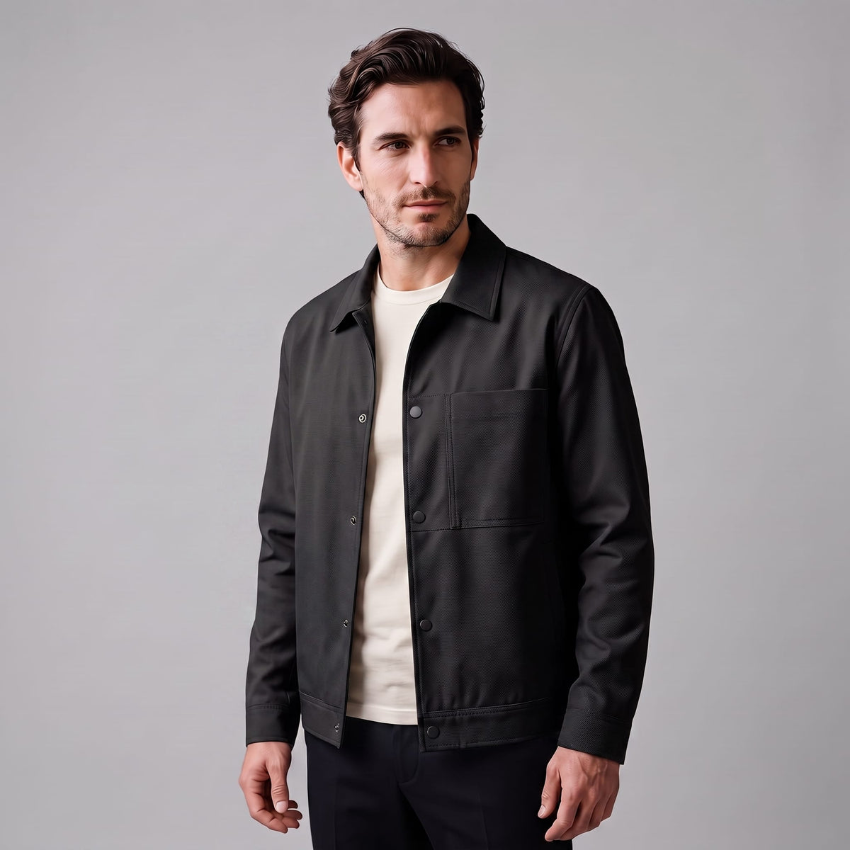 Herren Übergangsjacke mit Druckknöpfen | Till_7