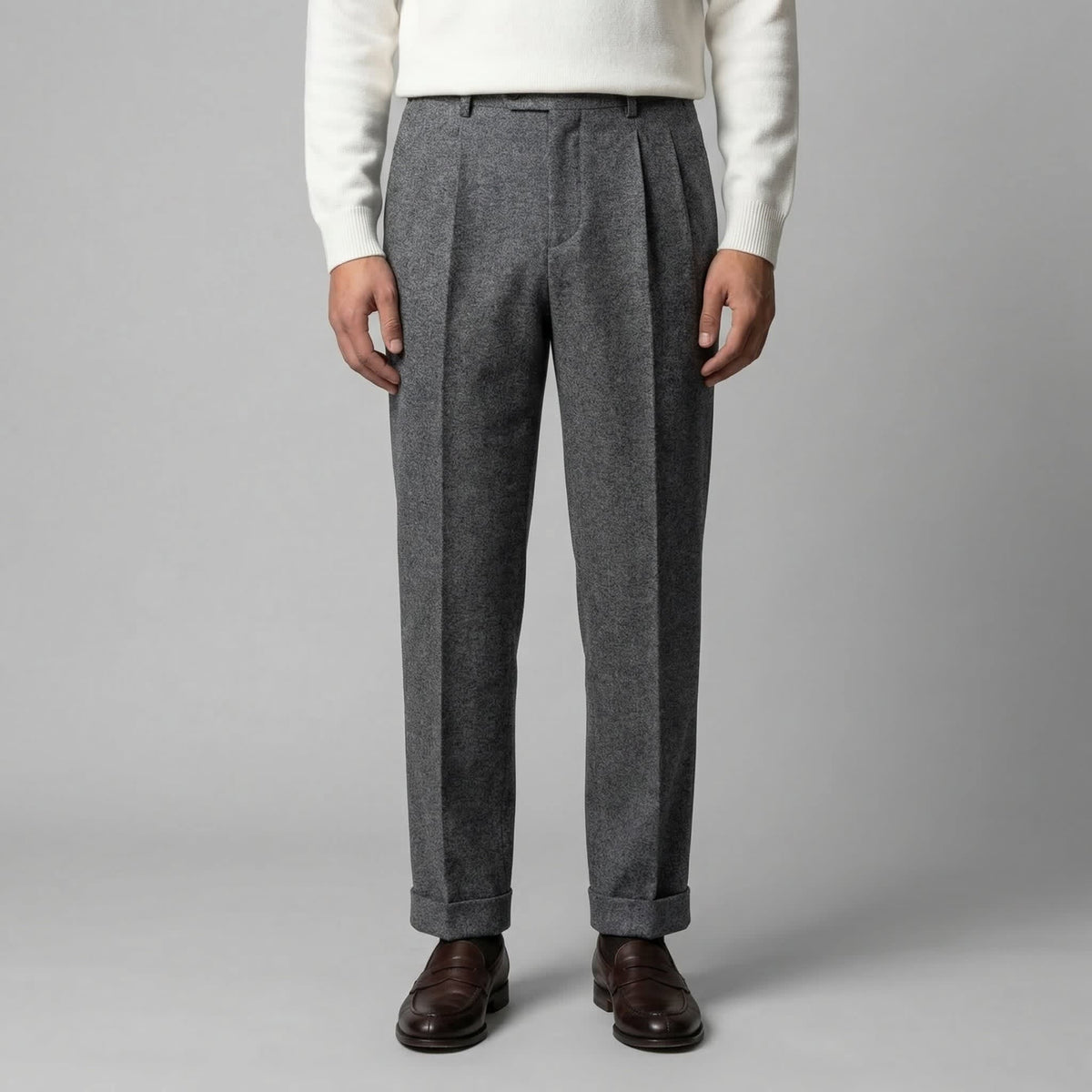 Herren Bundfaltenhose mit Seitenverstellern | Volkmar_5