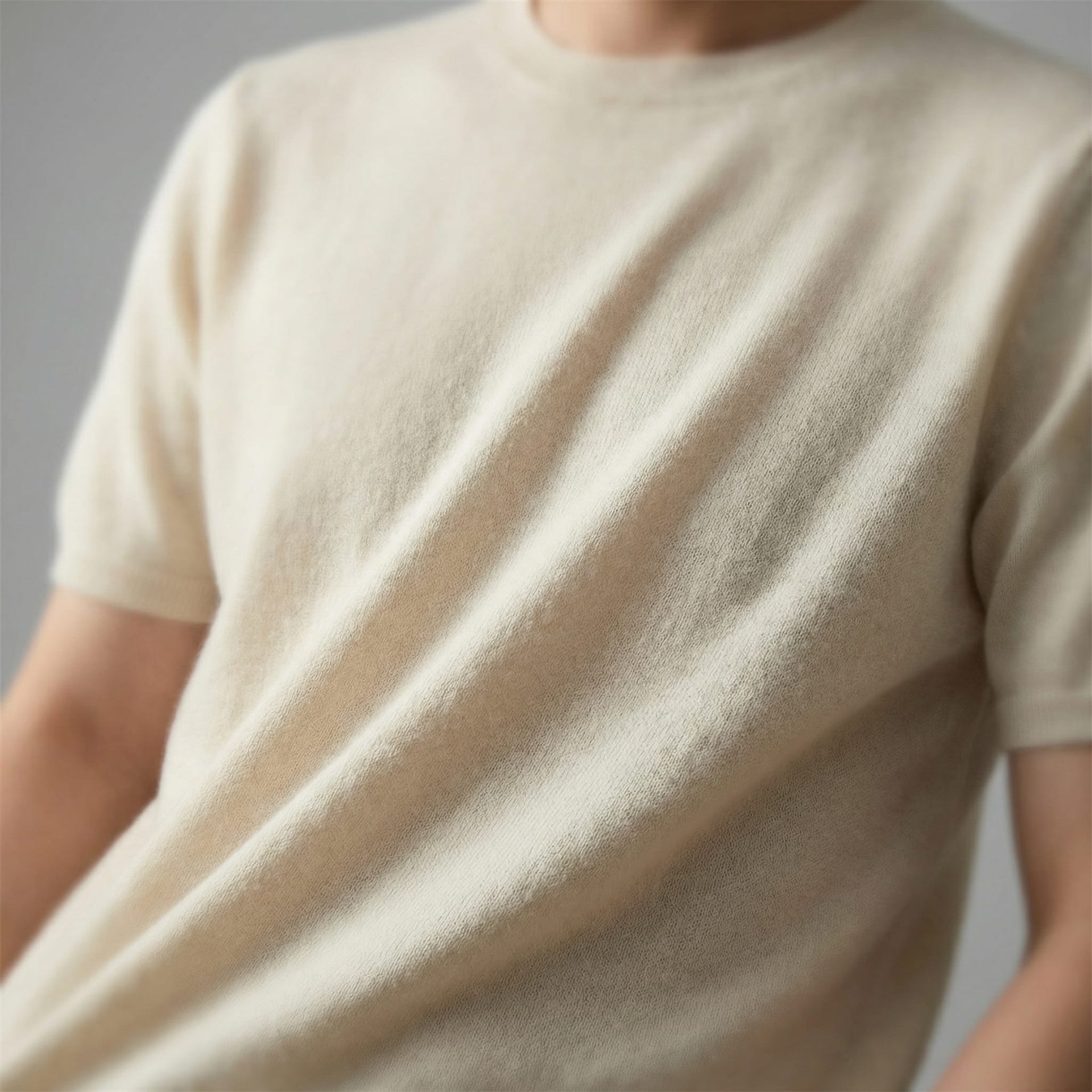 Herren Strickshirt Kurzarm mit Rundhalsausschnitt | Gregor