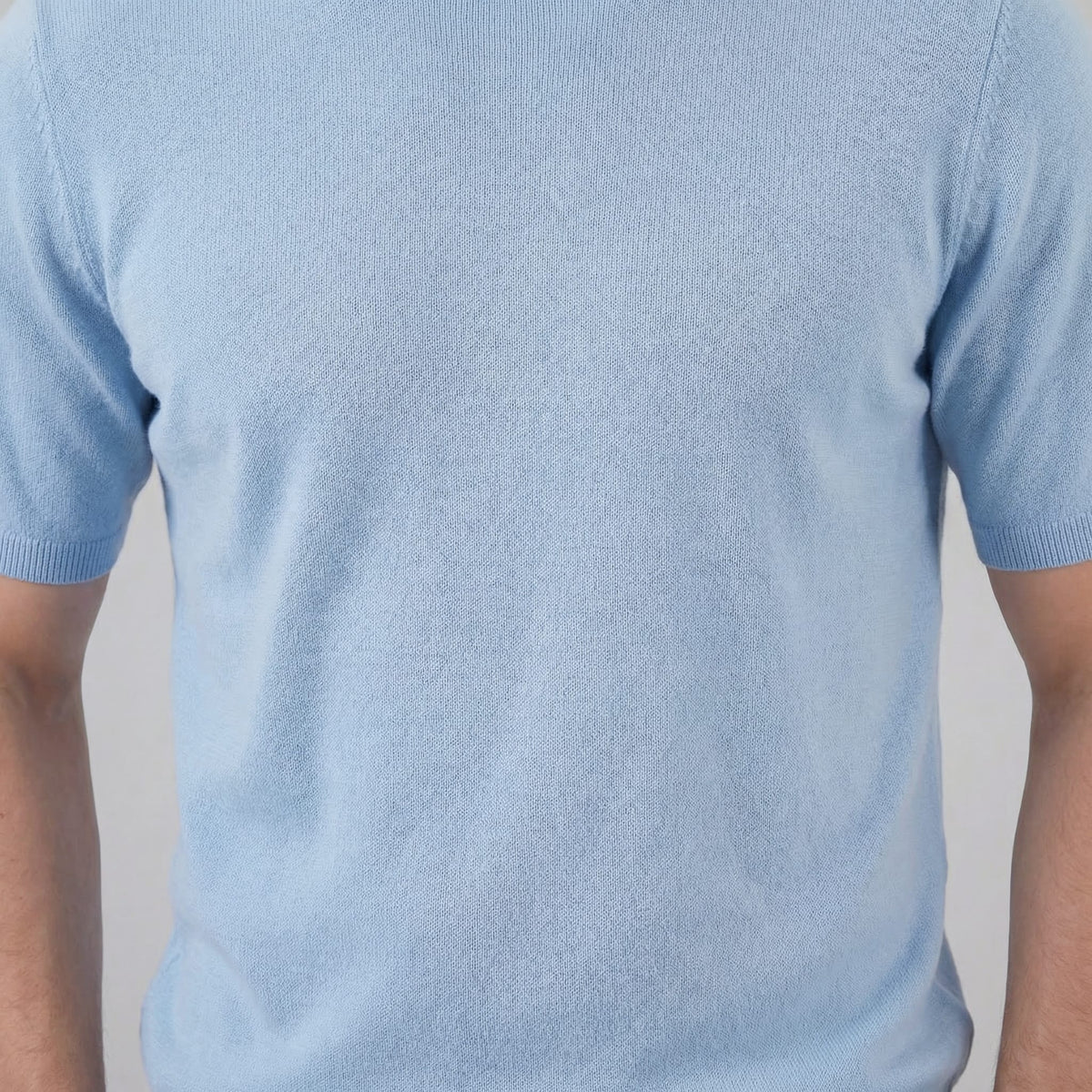 Herren Strickshirt Kurzarm mit Rundhalsausschnitt | Gregor