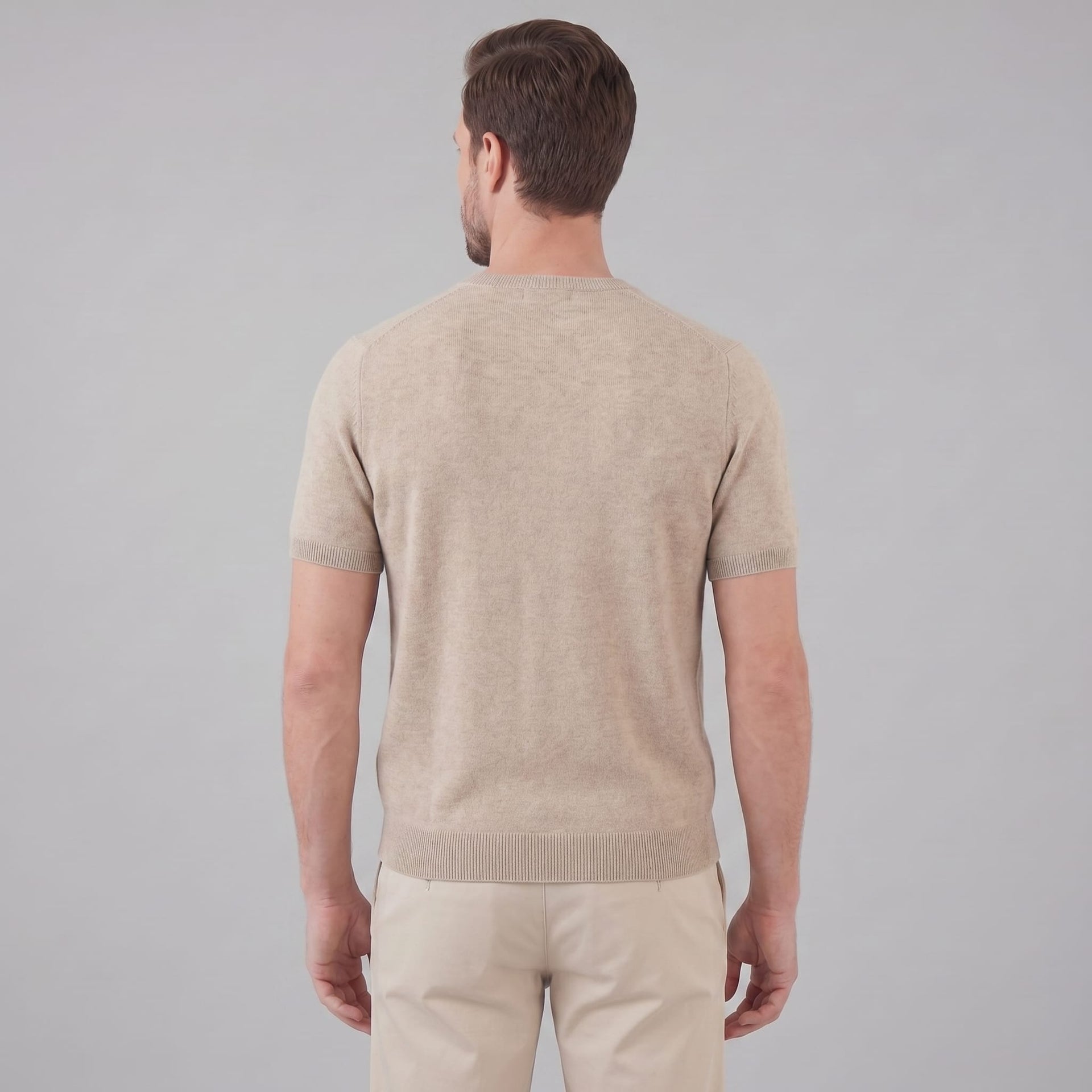 Herren Strickshirt Kurzarm mit Rundhalsausschnitt | Gregor