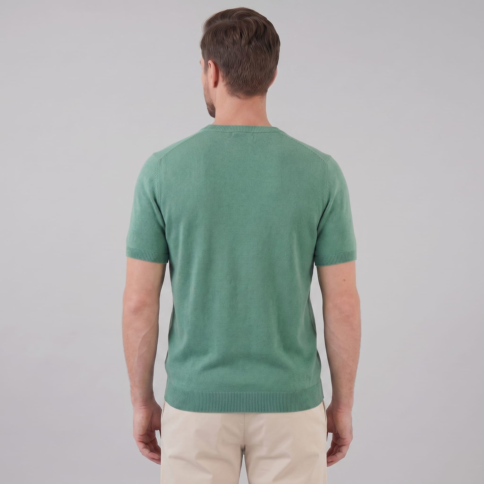 Herren Strickshirt Kurzarm mit Rundhalsausschnitt | Gregor