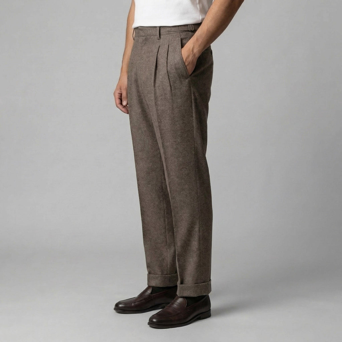 Herren Stoffhose Straight Fit mit Bundfalten | Waldemar