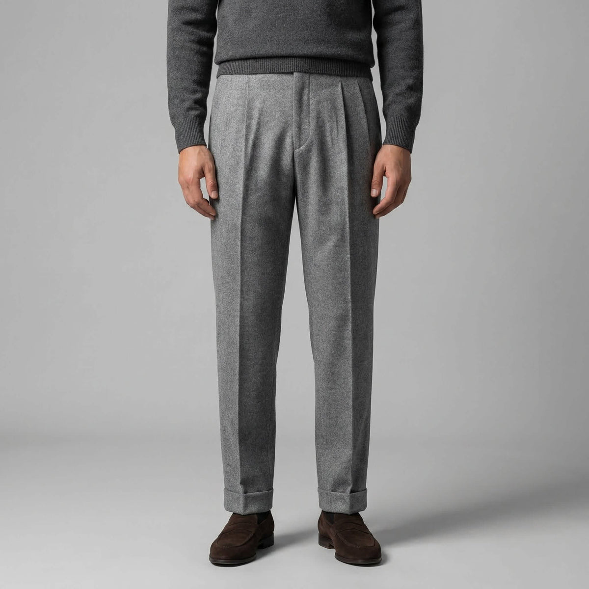 Herren Stoffhose Straight Fit mit Bundfalten | Waldemar_5