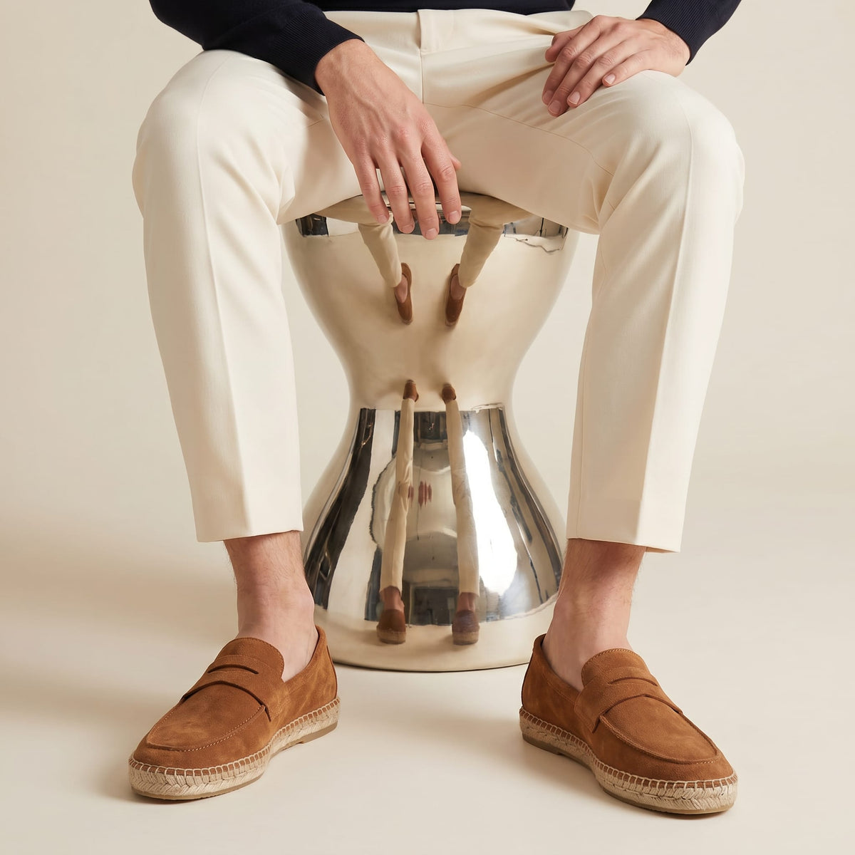 Herren Wildleder-Loafer mit Espadrille-Sohle | Henning