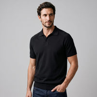 Herren Feinstrickpoloshirt mit offenem Kragen | Lorenz
