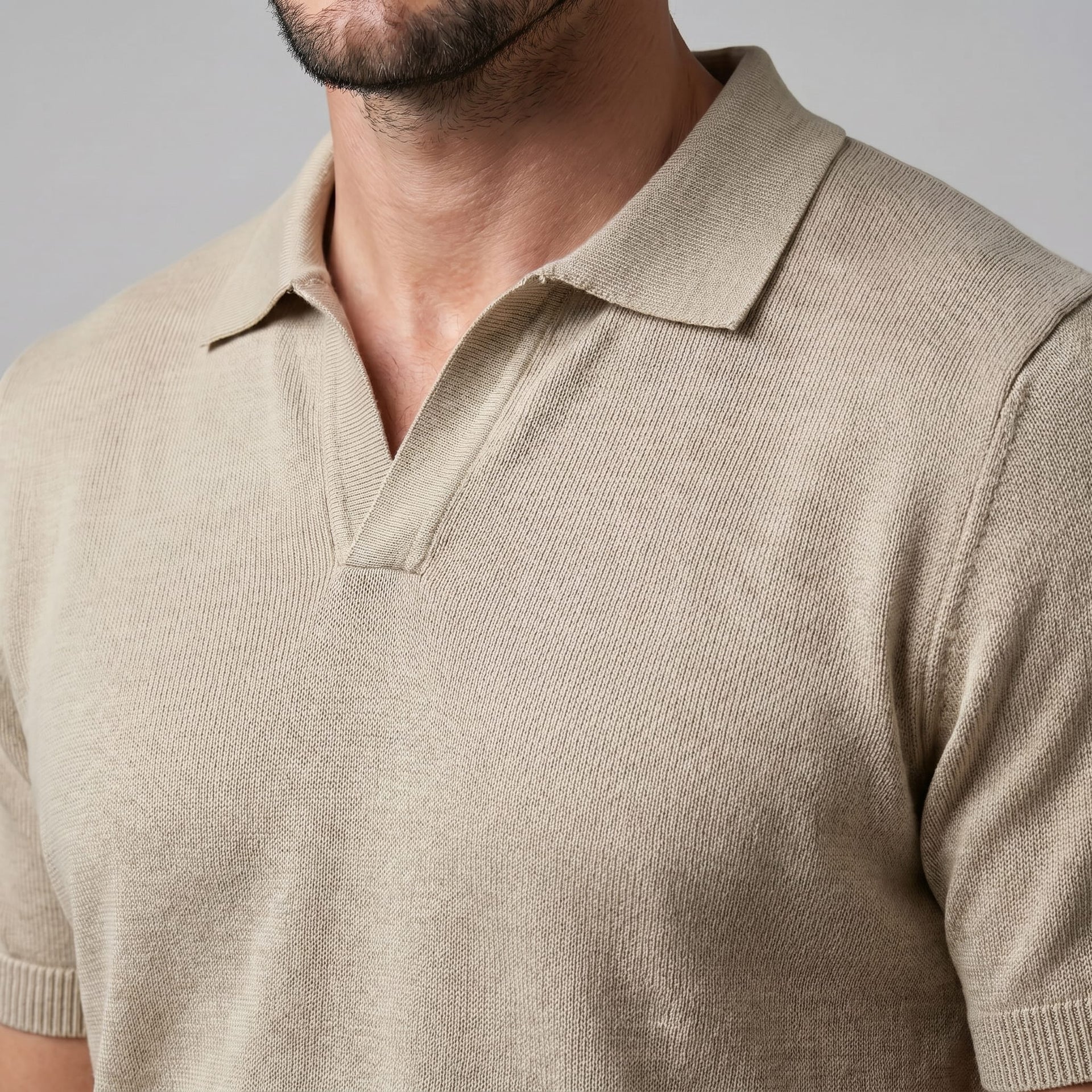 Herren Feinstrickpoloshirt mit offenem Kragen | Lorenz