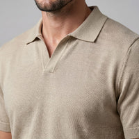Herren Feinstrickpoloshirt mit offenem Kragen | Lorenz