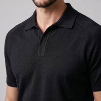 Herren Feinstrickpoloshirt mit offenem Kragen | Lorenz
