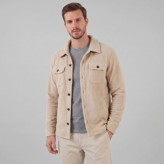 Herren Fleecejacke mit Hemdkragen | Ehrenfried_1