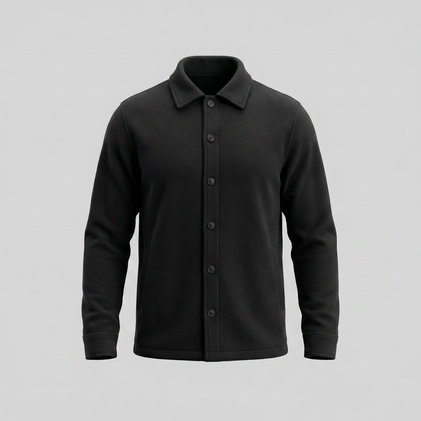 Herren Fleecejacke mit Hemdkragen | Ehrenfried_11