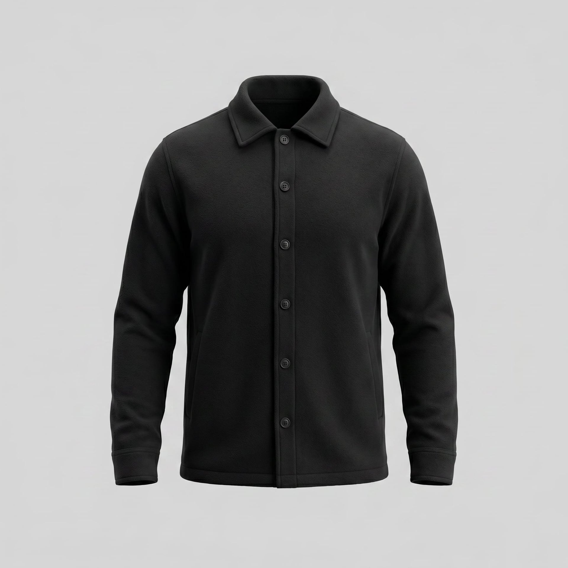 Herren Fleecejacke mit Hemdkragen | Ehrenfried