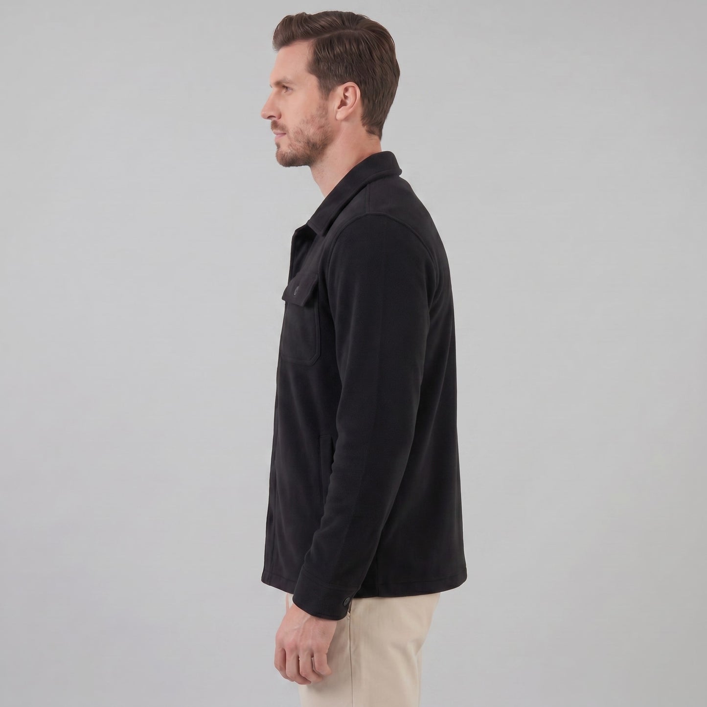 Herren Fleecejacke mit Hemdkragen | Ehrenfried_13