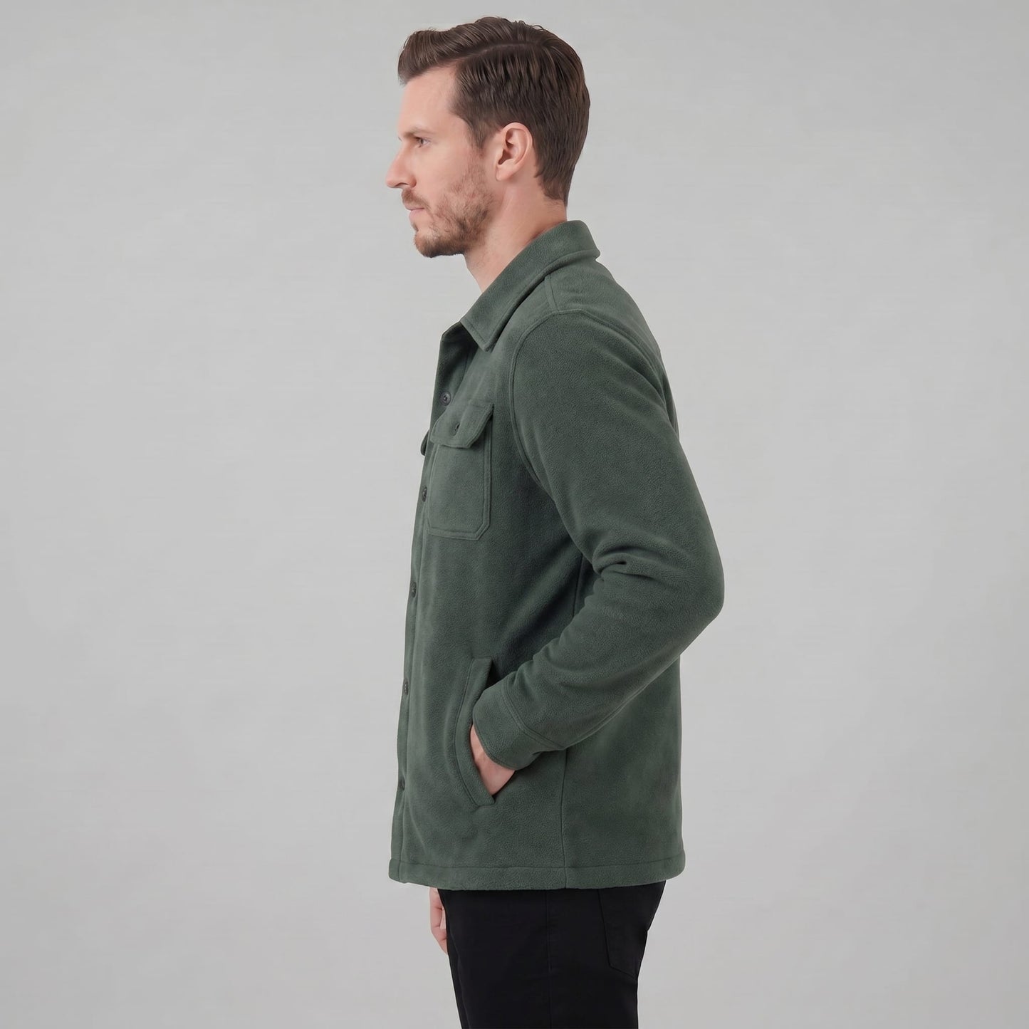Herren Fleecejacke mit Hemdkragen | Ehrenfried_18