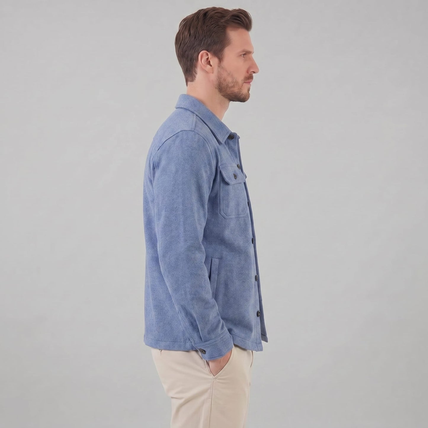 Herren Fleecejacke mit Hemdkragen | Ehrenfried_23